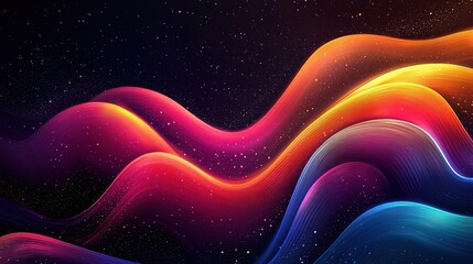 Fototapeta premium Bright gradient background, small grainy surface Abstract shapes black background colorful banner header poster design. Abstract modern dynamic colored background, 32k Resolution