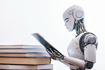 An ai-powered legal assistant analyzes contracts and provides suggestions for legal improvements, isolated on a white background