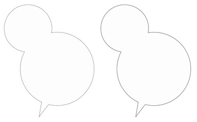 This is a speech bubble illustration.