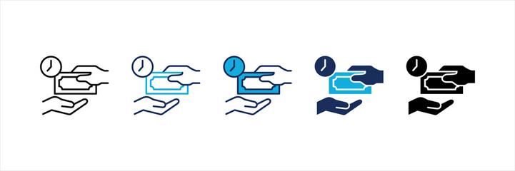 Borrowing Multi Style Icon Set