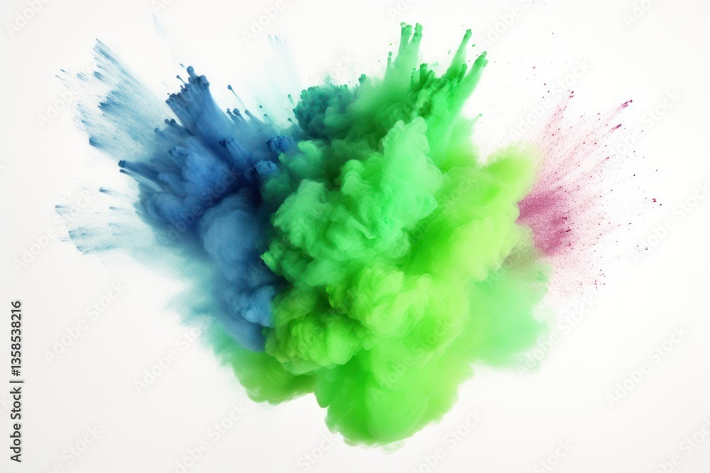 Poster splattered creativity exploding abstract.