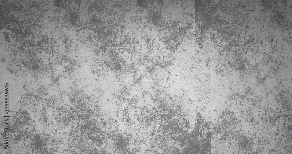 Poster image of flickering distressed pattern moving in seamless loop over white and grey background