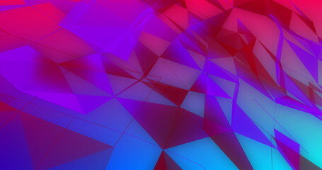 Fototapeta premium Image of network of connections in glowing blue and pink