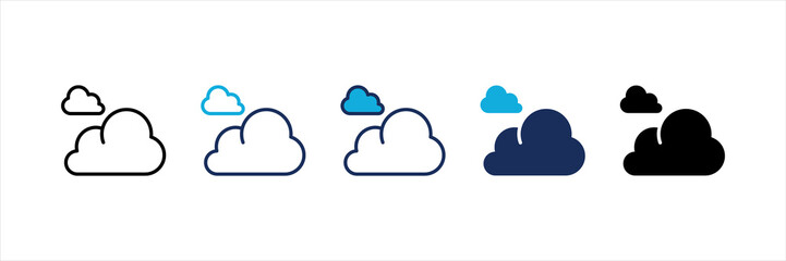 Cloudy Multi Style Icon Set