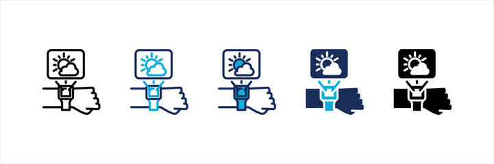 Weather App Multi Style Icon Set