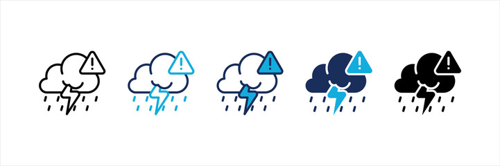 Extreme Weather Multi Style Icon Set