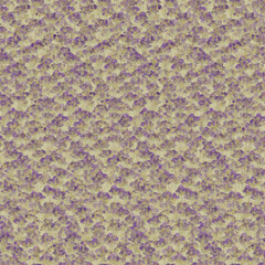 Covered wild geranium seamless pattern. Botanical texture with purple real pressed dried flowers on yellowed background.