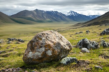 rock in the mountains  
