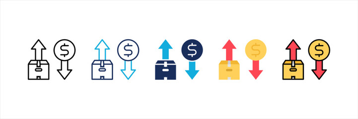 Inflation Multi Style Icon Set