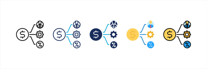 Allocation Multi Style Icon Set