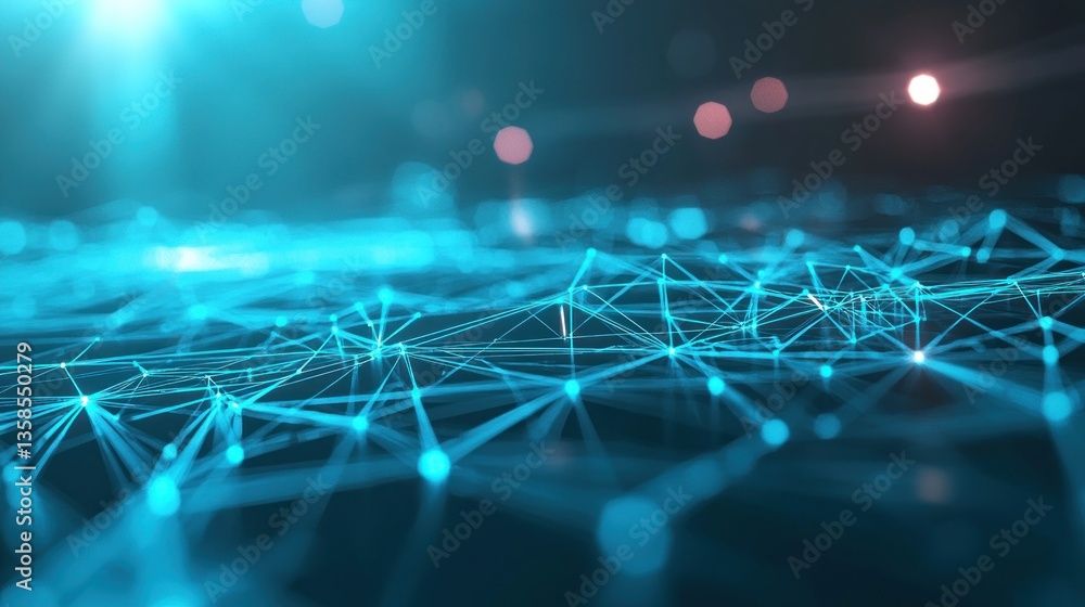 Poster abstract network connection: digital nodes and links