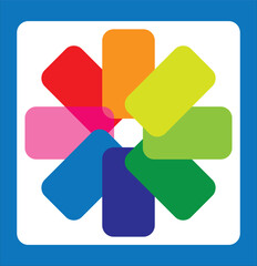 Flower gallery icon vector illustration logo template for many purposes. Isolated on white background.