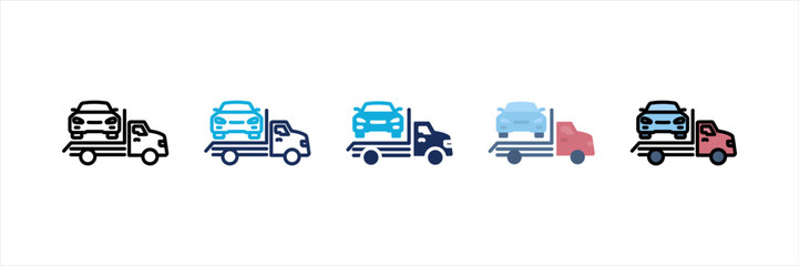 Roadside Assistance Multi Style Icon Set