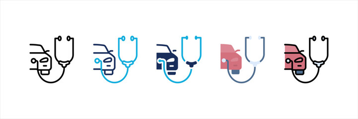 Car Diagnostics Multi Style Icon Set