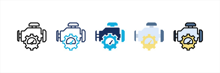 Engine Performance Multi Style Icon Set