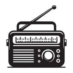 Classic Radio Receiver Illustration for Retro Audio Enthusiasts and Collectors