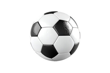Fototapeta premium Classic Black and White Soccer Ball Isolated on Black Background,