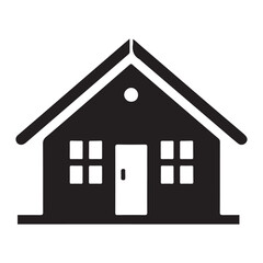 Cozy Home Vector Silhouette Illustration Ideal For Real Estate Ads