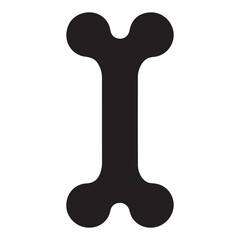 Simple Silhouette of Dog Bone Illustration for Pet Designs