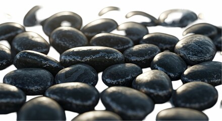 Smooth Dark Stones Close Up Texture Background