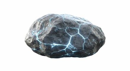Glowing Crystal Rock Formation Energy Power