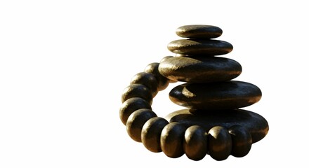 Spa Stones Stack and Circle Balance Zen Wellness