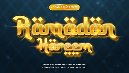 Gold Ramadan Kareem Text Effect