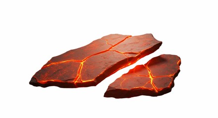 Cracked Lava Rocks Glowing Hot Burning Inferno