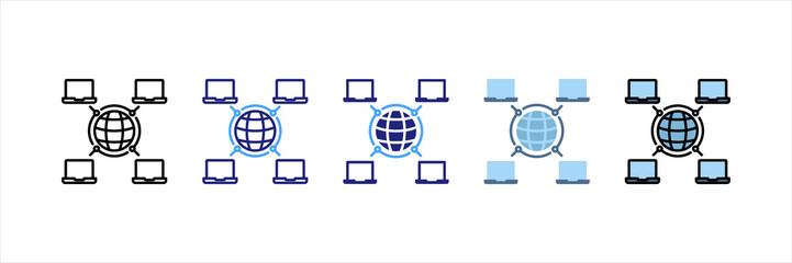Wide Area Networks Multi Style Icon Set