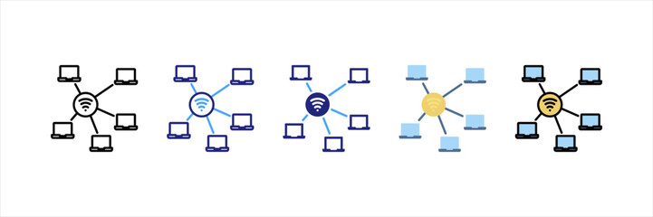 Network Multi Style Icon Set