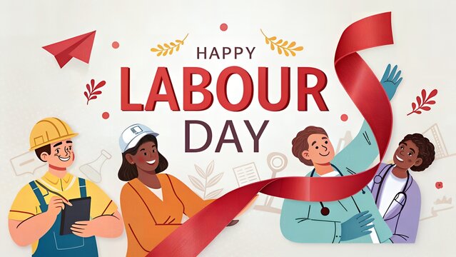 Happy Labour Day Workers, Diverse Workforce Celebration, International Workers Day, Labour Day Appreciation, Celebrating Workers Contributions, United in Labour Day, Happy 1st May Workers.