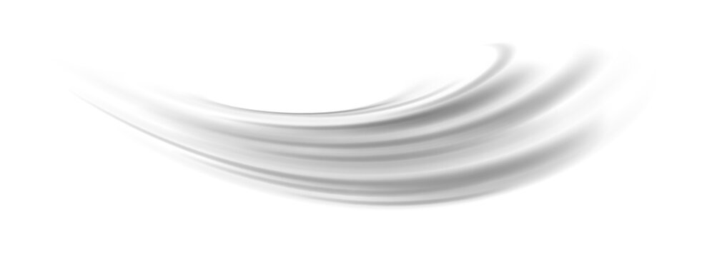 Grey wind line element. Light gris curve speed effect. Air stream flow wavy motion trace. Wind blow wave concept. Swoosh and swirl stripe path design illustration. Vector grey swoosh form