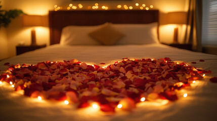 A clear and simple sentence for naming the image could be:
Candles light up a festive table with fresh food and spices in a cozy church setting