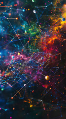 Fototapeta premium Abstract Data Visualization in XN Dimensions: A Symphony of Chaos and Order