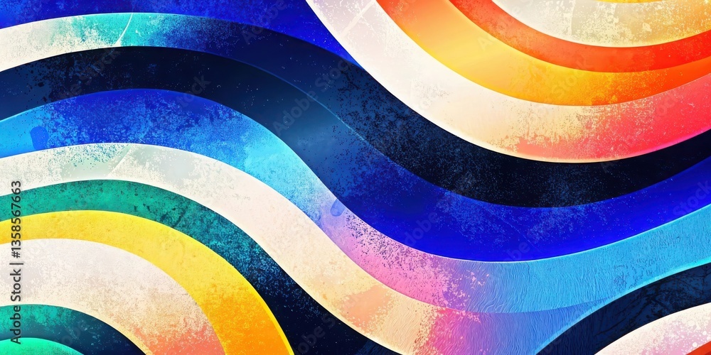 Poster colorful abstract background with vibrant circles and 3d pattern. abstract background with colorful 