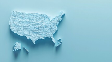 Detailed map of the united states representing the concept of future proofing in business and economic development
