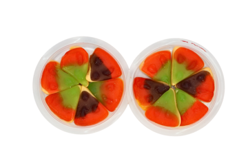 Pizza-Shaped Jelly Candy Isolated on White Background – High-Quality Transparent PNG