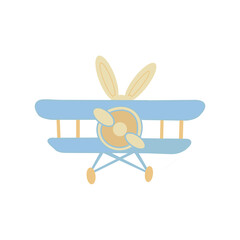 An airplane with bunny ears