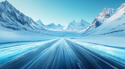 background winter ice road --ar 16:9 --style raw --sref https://s.mj.run/JXXwSvMKBbs --v 6.1 Job ID: 0ed95449-8461-4ac8-90a8-9569c94dd995