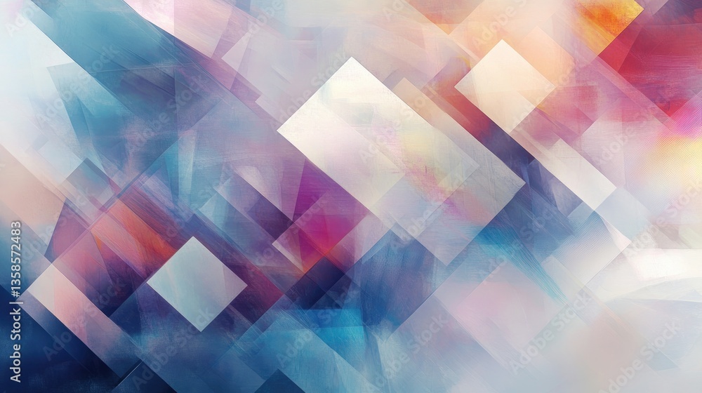 Poster abstract colorful background with geometric shapes and soft blurred effects for modern design needs 