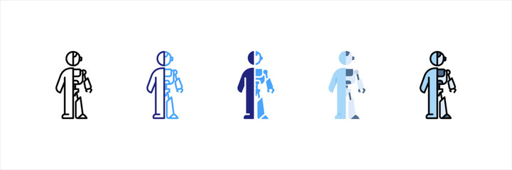 Cyborg Multi Style Icon Set