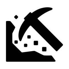 mining glyph icon