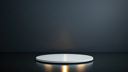 A glowing comet centerpiece on a reflective black surface, surrounded by soft lighting and leaving blank areas for text,