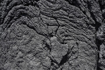 Close up detail of black  lava rock