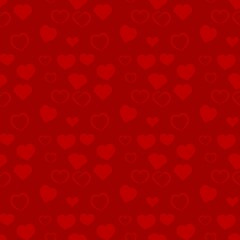 red background with hearts