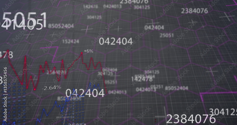 Poster image of numbers changing with lines moving over grid in background