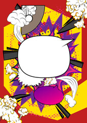 Cartoon background, comic book backdrop. Retro vector comics pop art design.