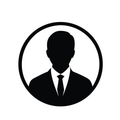 Avatar Silhouette Icon Set – Male and Female Avatar Profile Icons in Minimalist Style. Black Silhouette and Outline User Icons for Corporate, Social Media, and Web Design on White Background