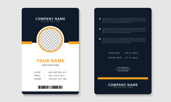 Modern ID card design template. Corporate identity card layout design. Professional business id card. Vector