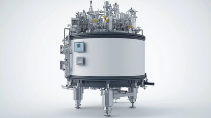 Advanced Industrial Apparatus with Complex Machinery Components